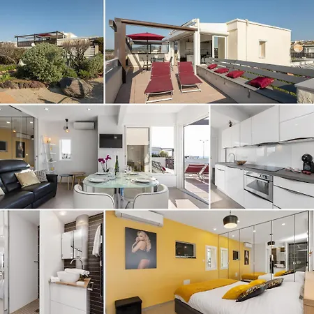 Rocca - Vue - Terrasse - Parking - - Village Naturiste *